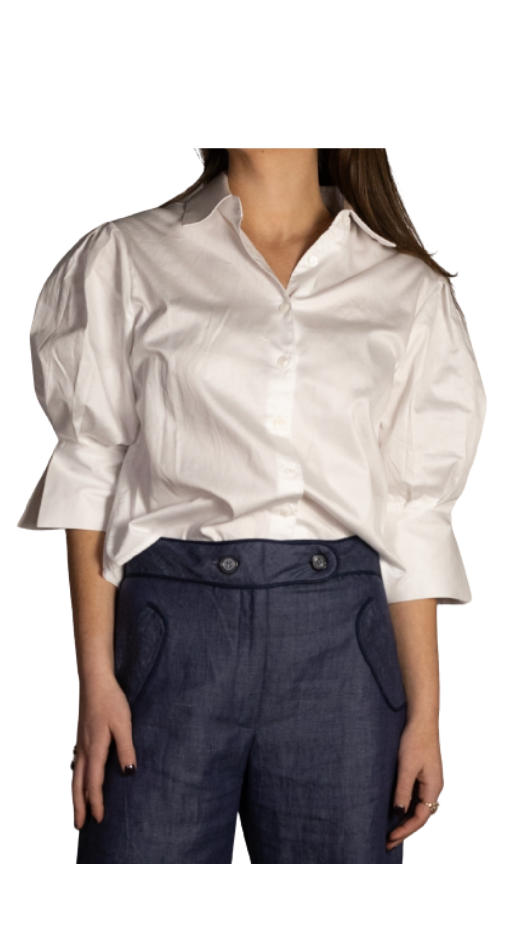 Rudie White Cuff Sleeve Top