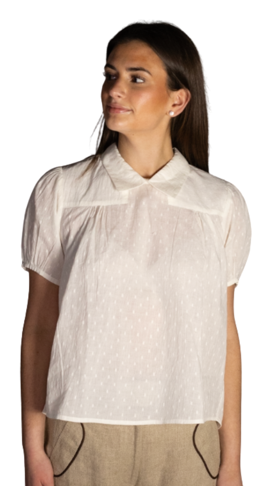 Terrie Swiss Dot Sweetheart Top