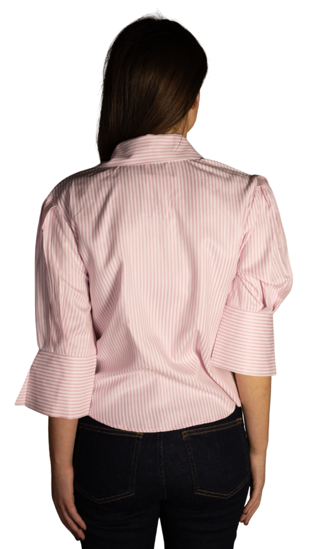 Rudie Pink & White Stripe Cuff Sleeve Top
