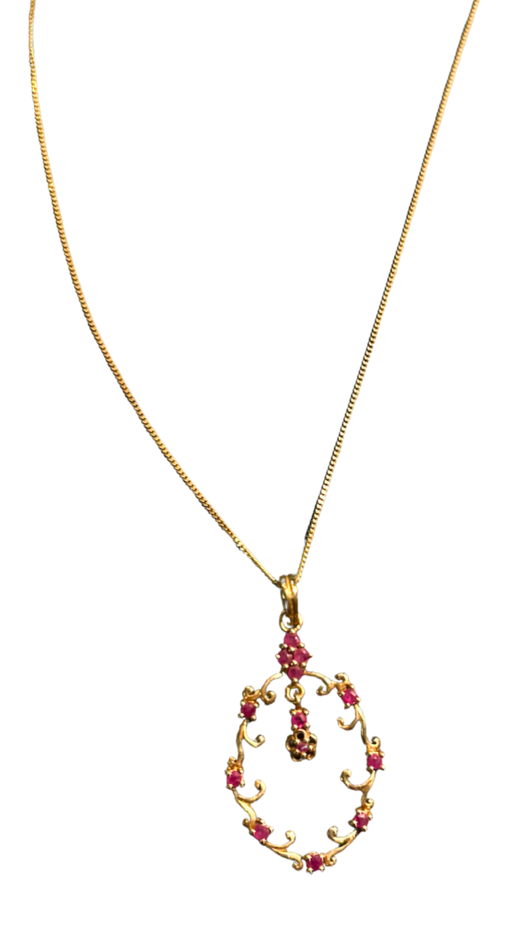 60 Ruby Pendant Necklace