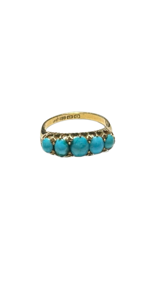 18ct Gold & Turq Ring