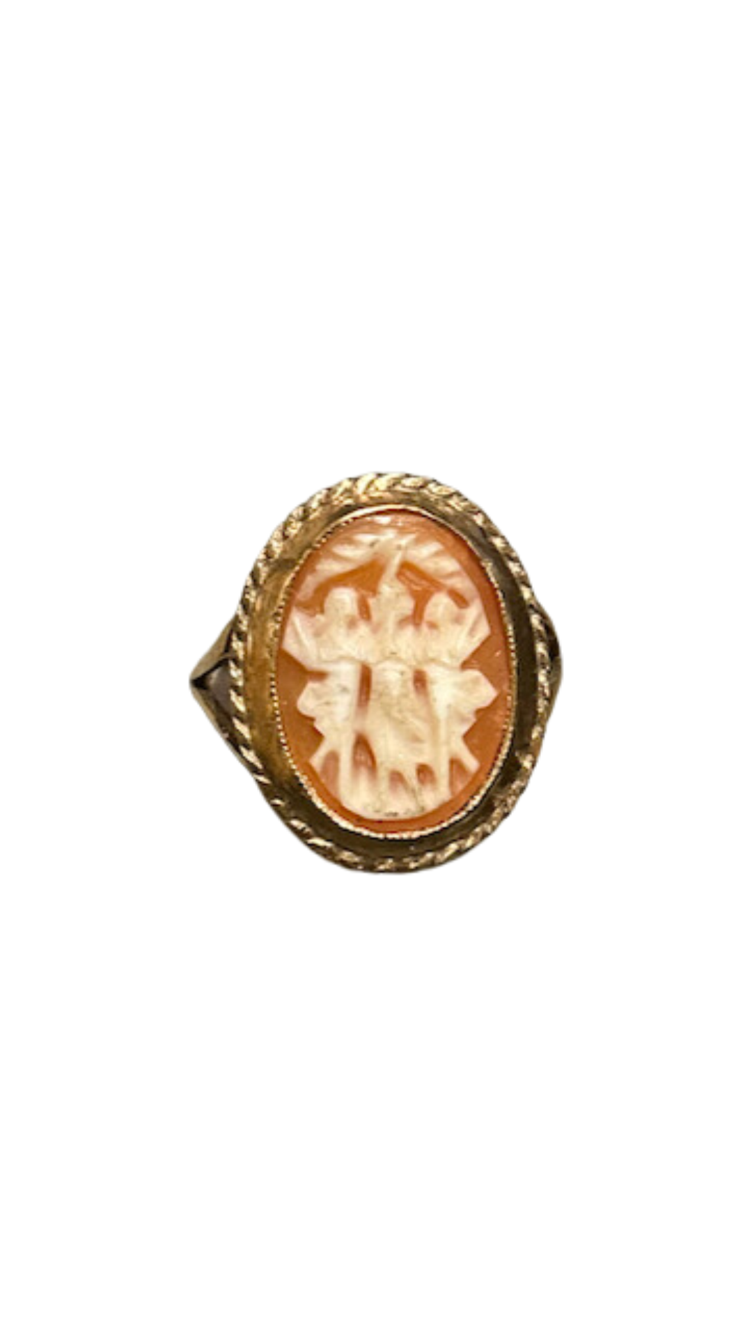 1261 Gold Shell Cameo Ring