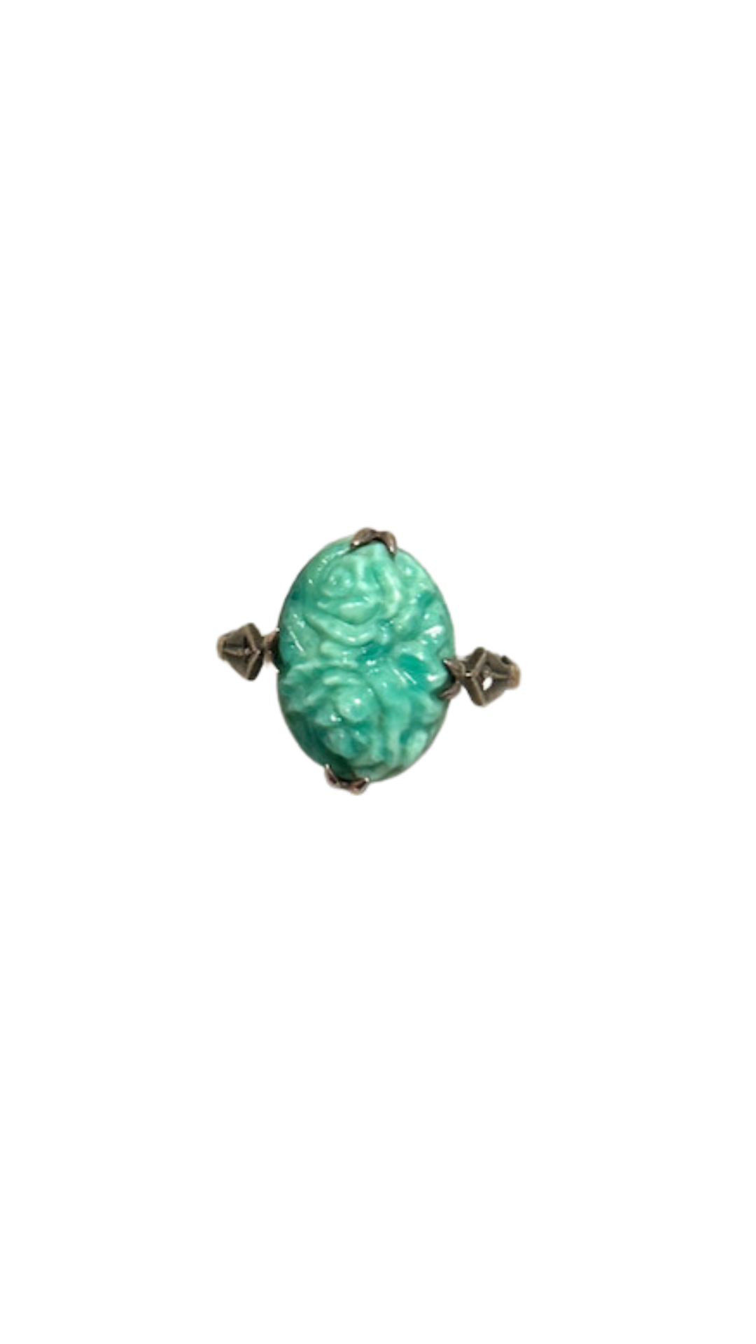 528 Carved Jade Ring