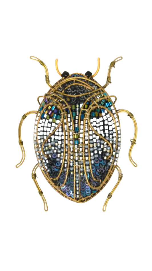 Jeweled Scarab Brooch