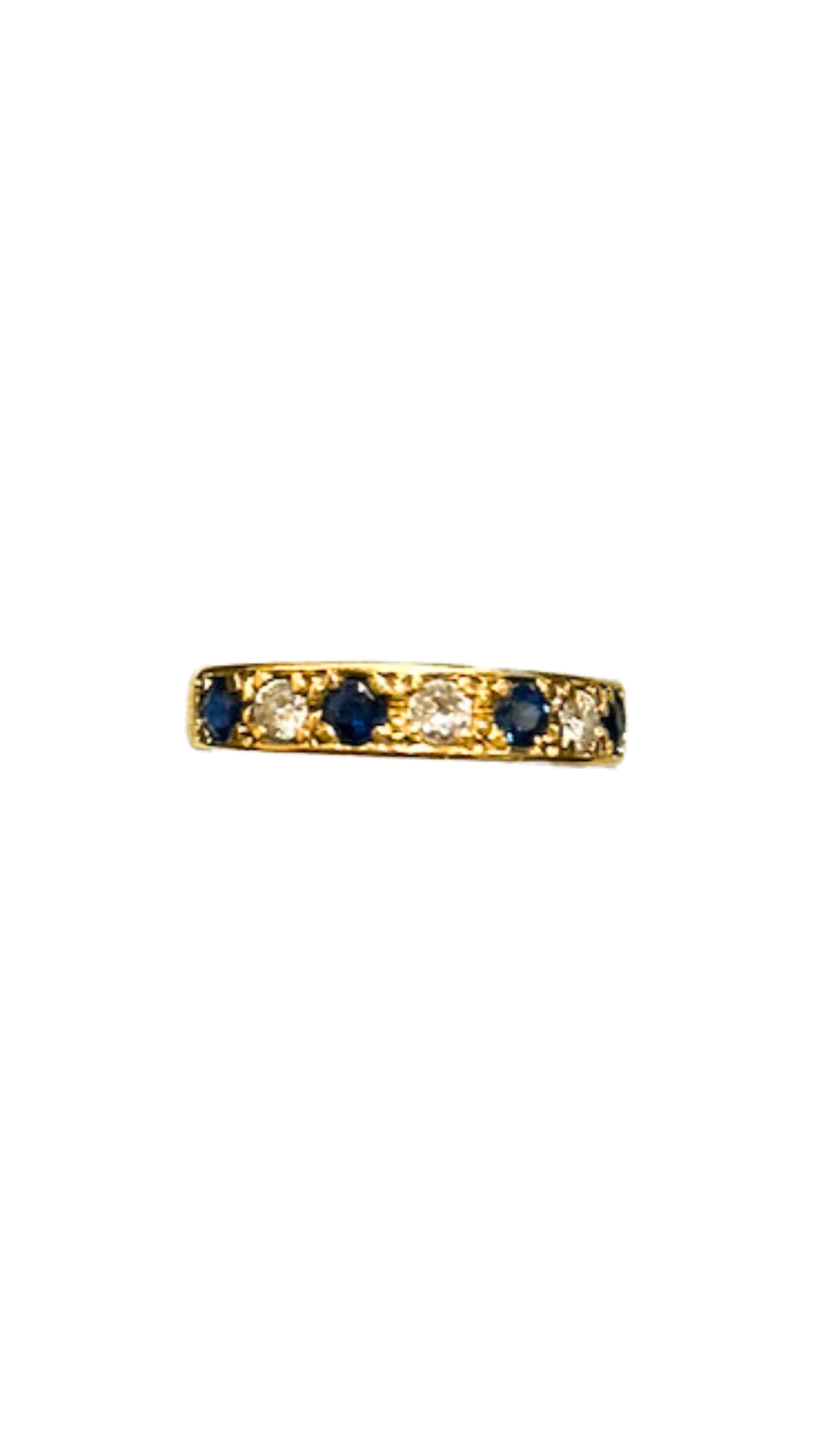 501 Diamond Sapphire Half Eternity Ring