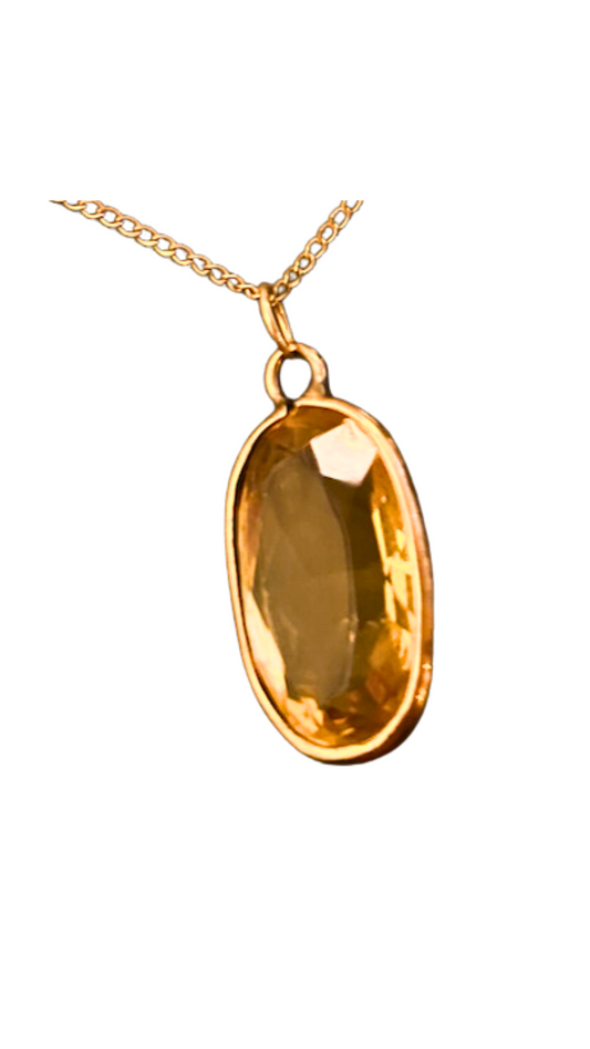 785 Citrine Pendant Necklace