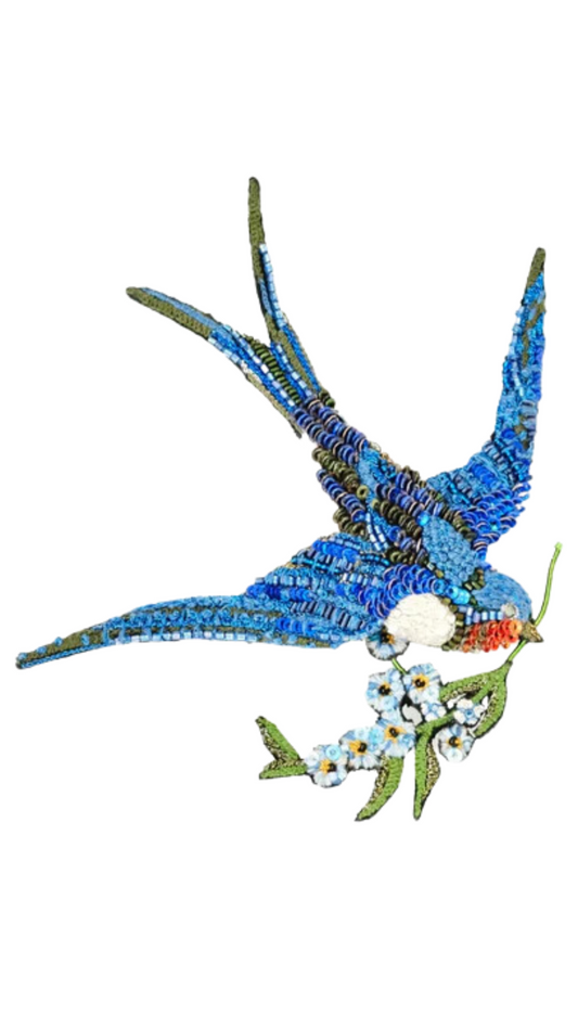 Peace Swallow Big Brooch