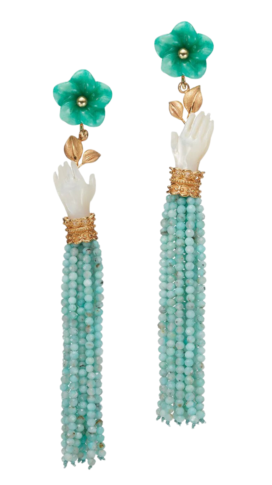 Bloom Earrings - Pearl/Mint