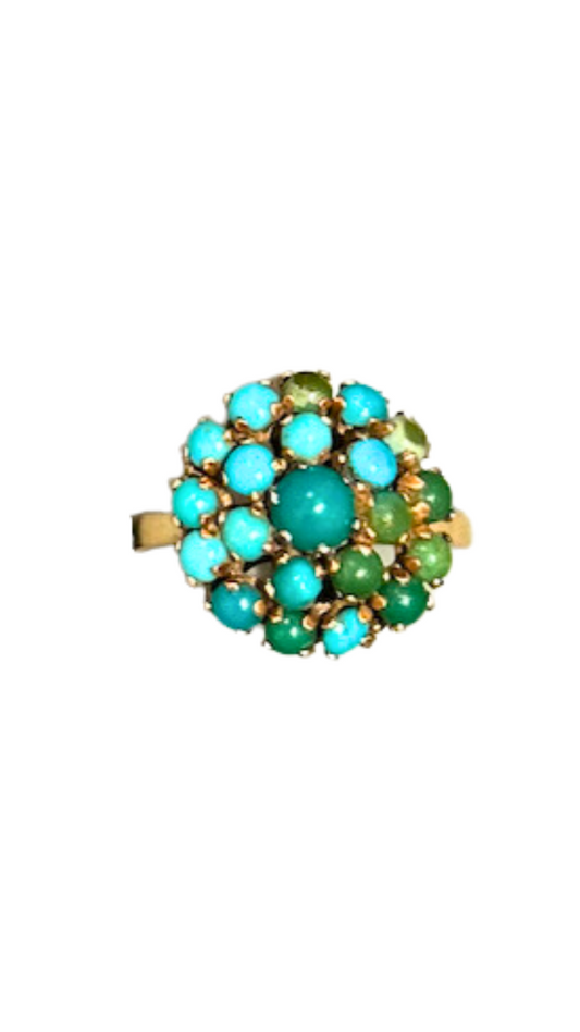 Turquoise Cluster Ring