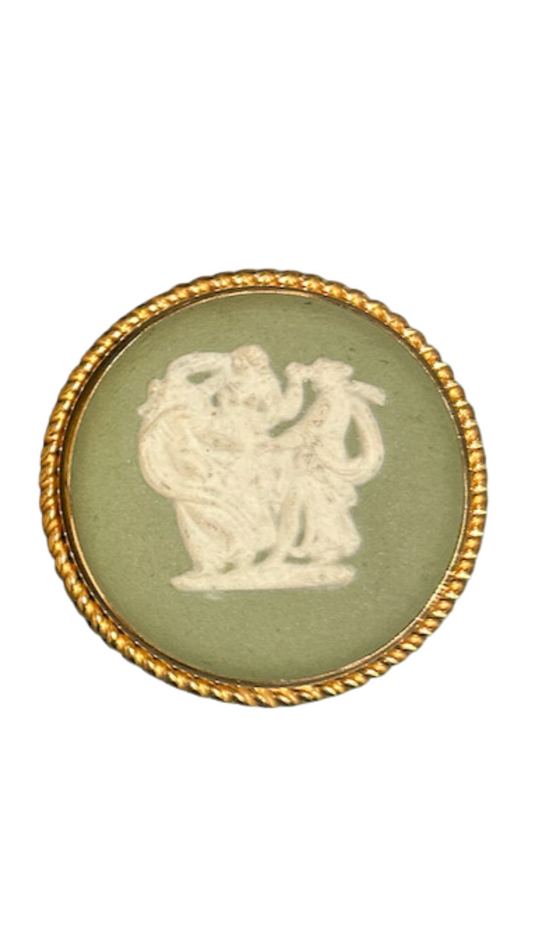 Green Wedgewood Pin