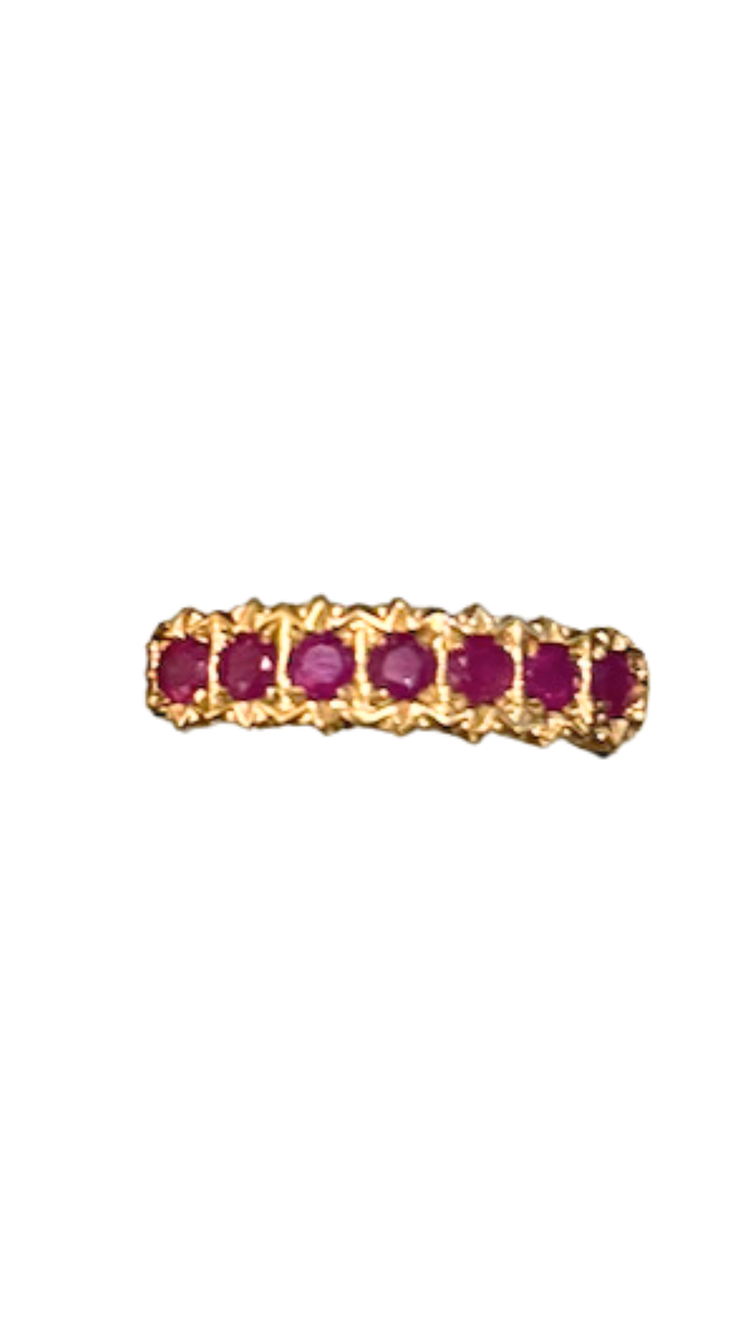 424 Ruby Half Eternity Ring