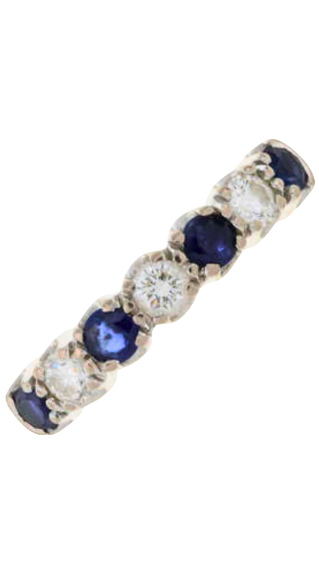 543 Diamond Sapphire Half Eternity Ring