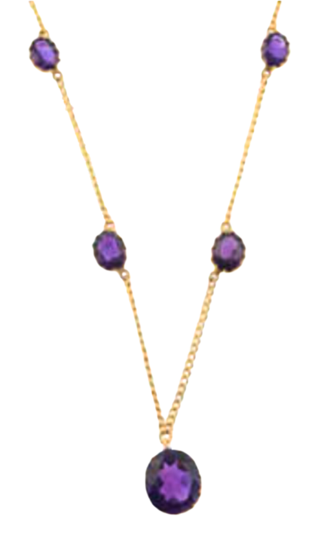 1133 Amethyst Drop Necklace