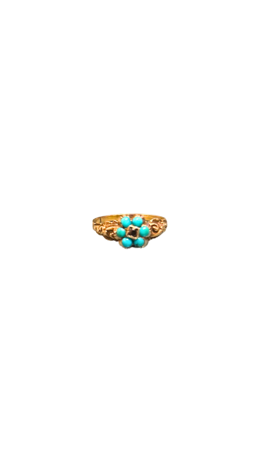 39 Turquoise Garnet Ring