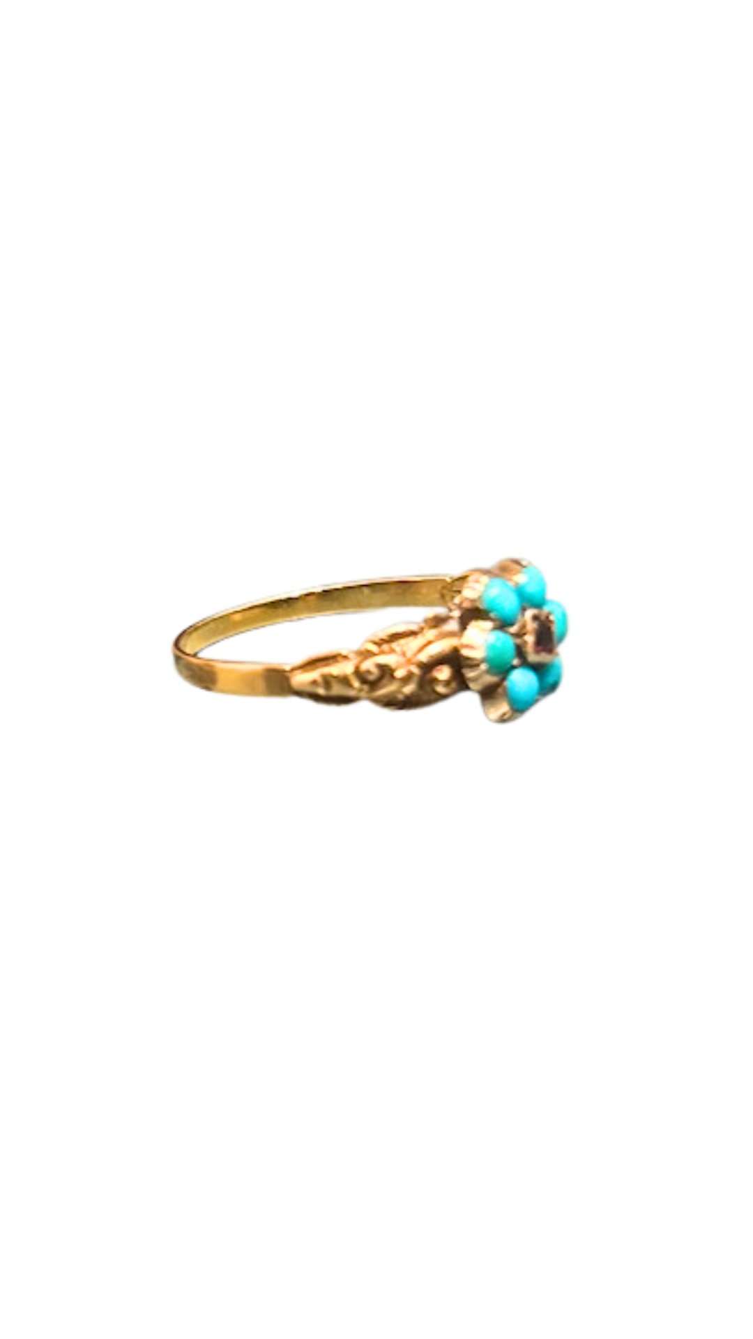 39 Turquoise Garnet Ring