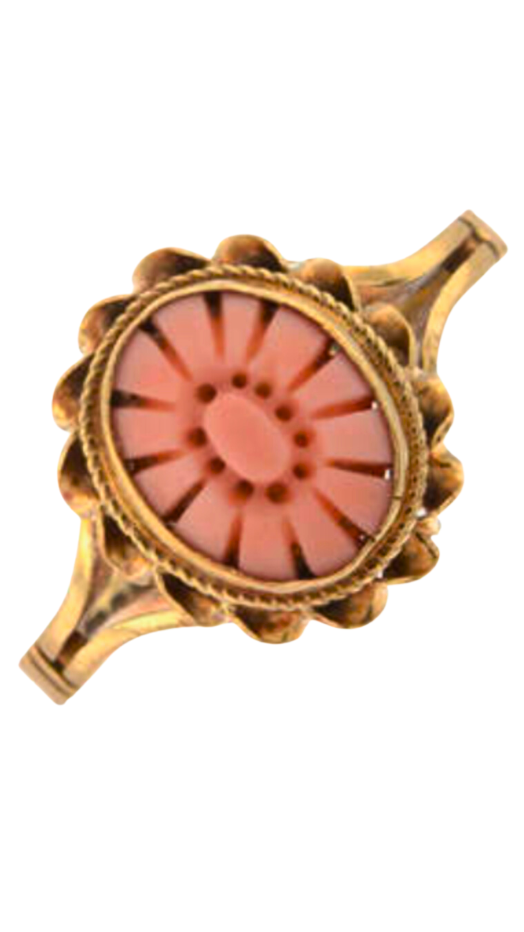 300 Carved Coral Ring