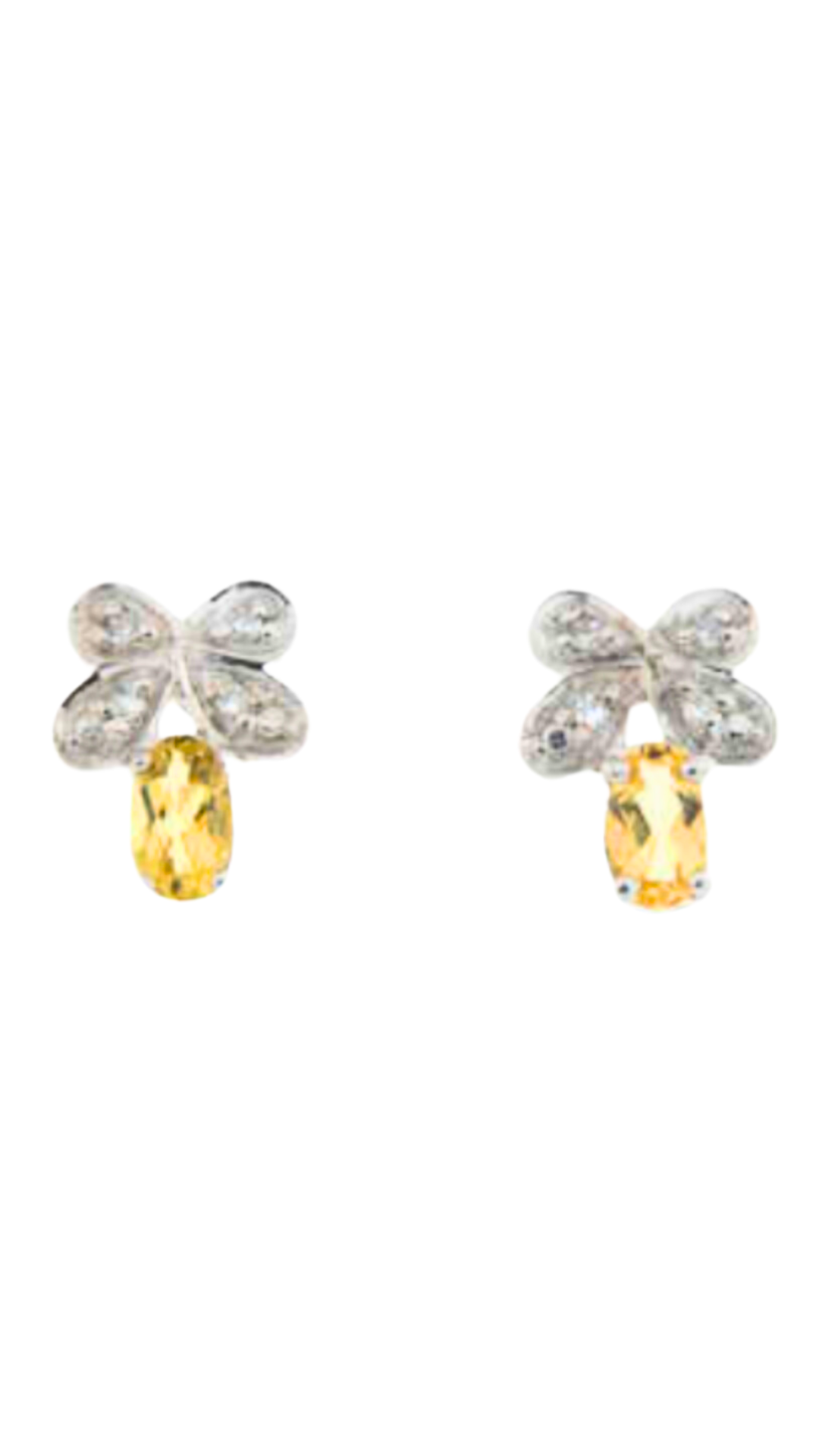 603 Citrine Diamond Studs