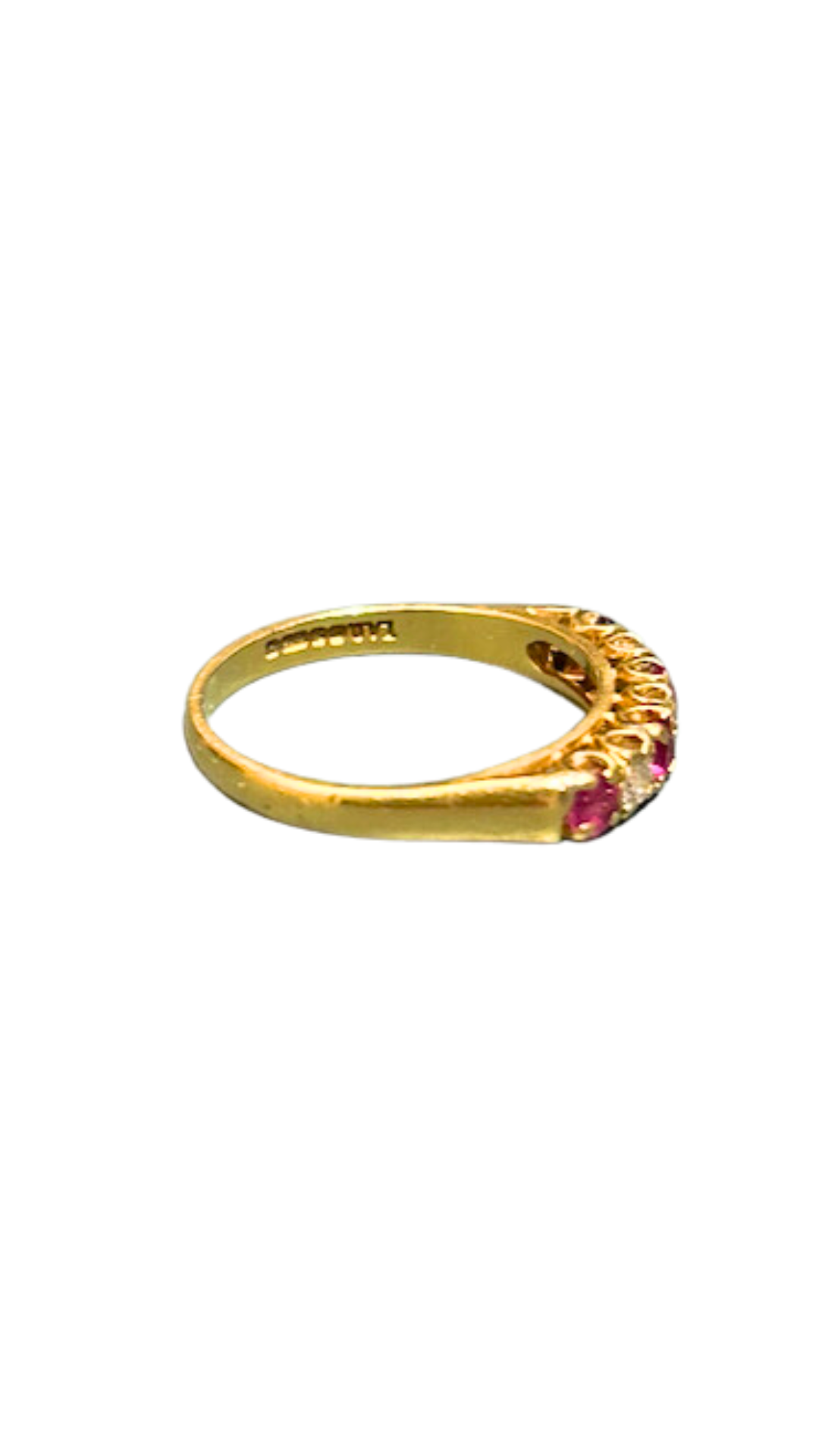 793 Ruby Diamond Half Eternity Ring