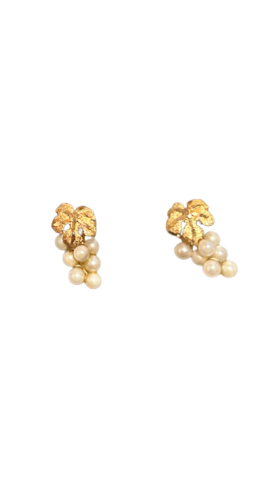 178 Grape Pearl Earrings