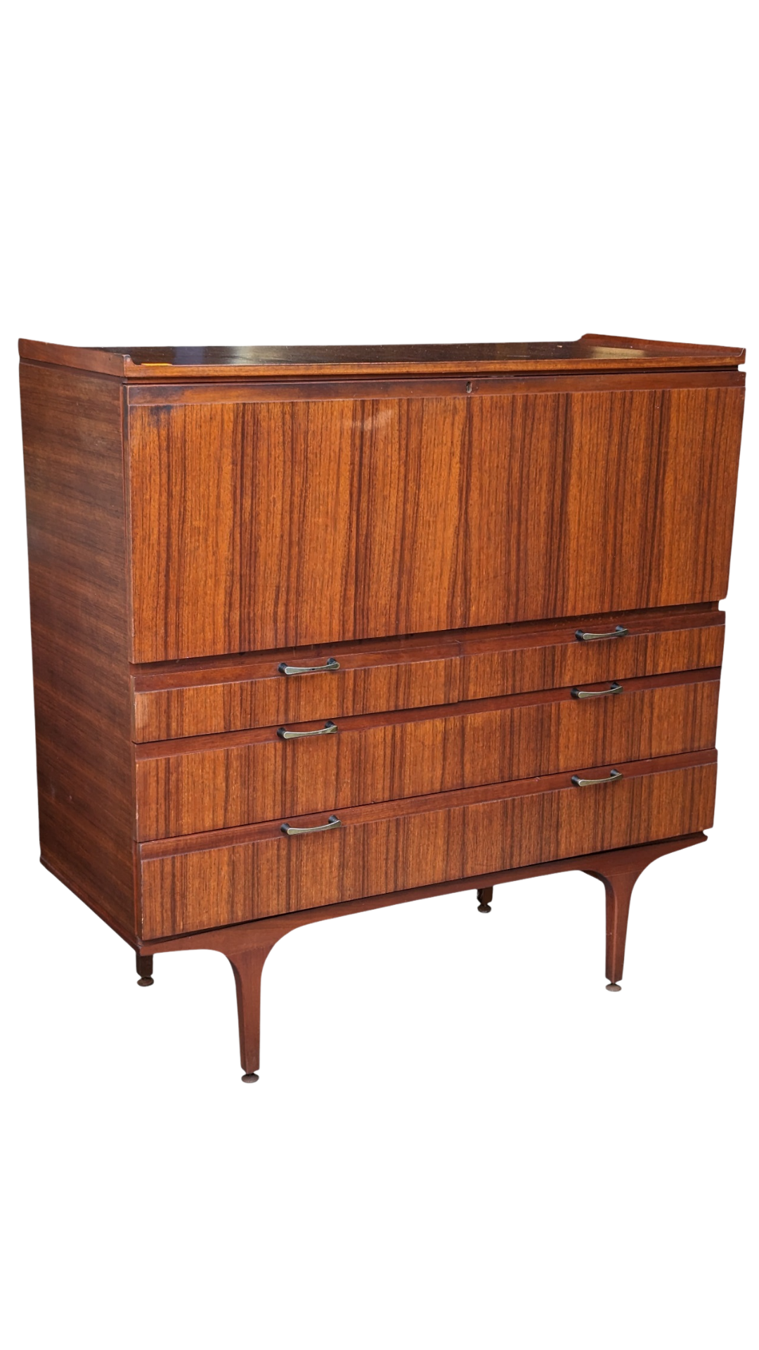 A581a Meredew Teak Veneer Secretary Desk