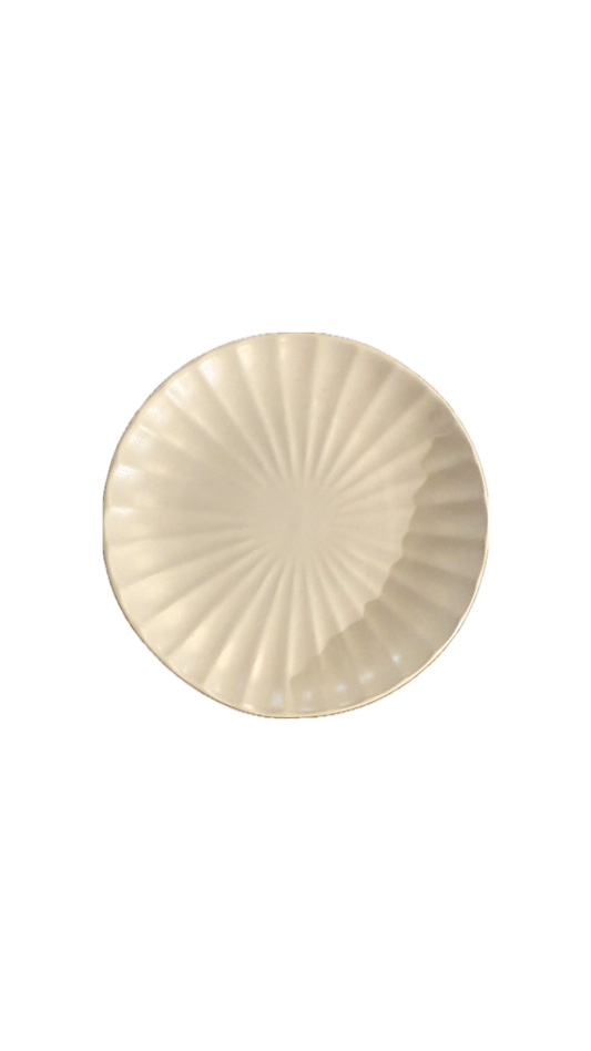 Ivory Stoneware Floral Plates