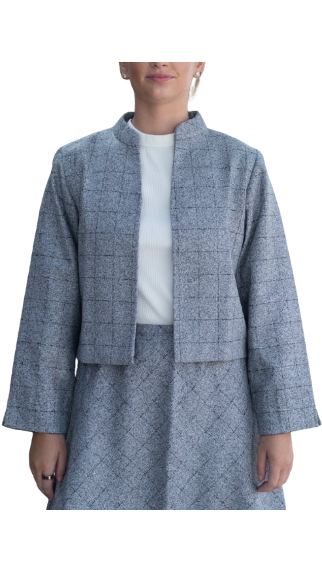 Grey Wool Short Jacket