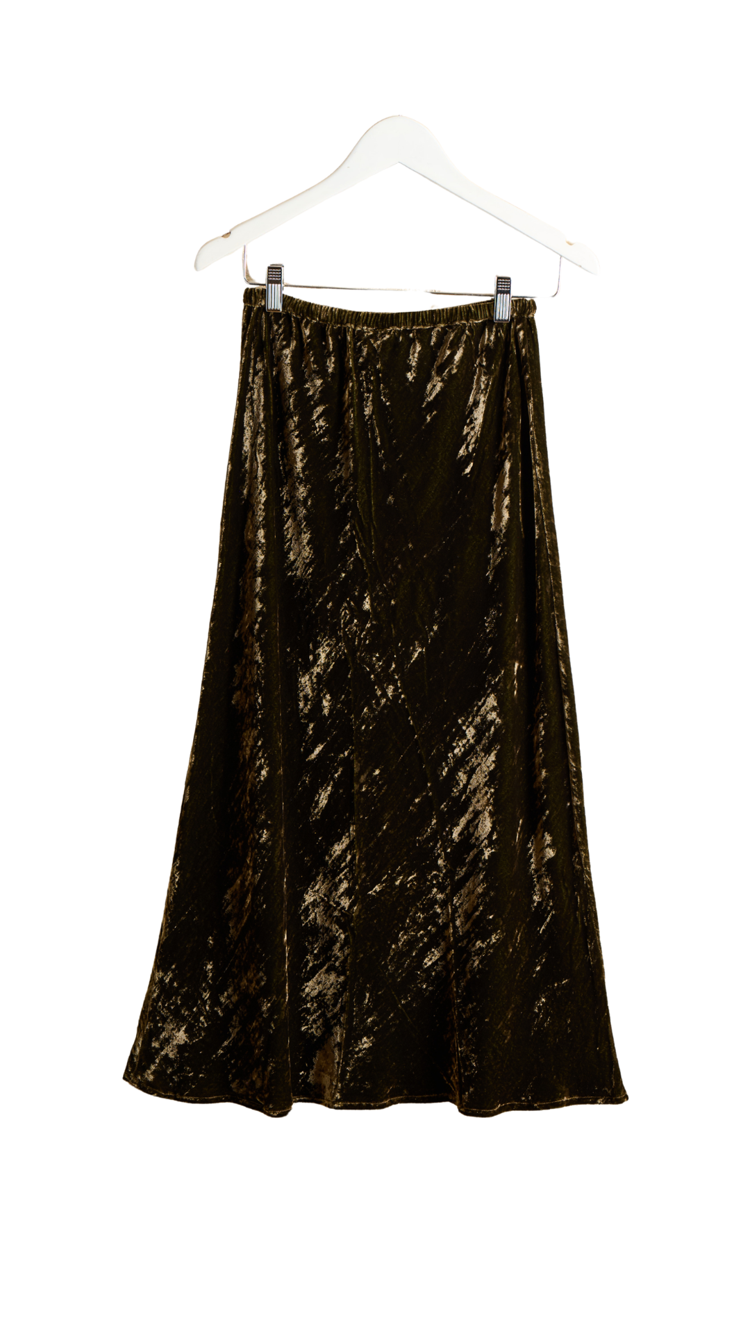 Chocolate Silk Velvet Anna Fit & Flare Skirt