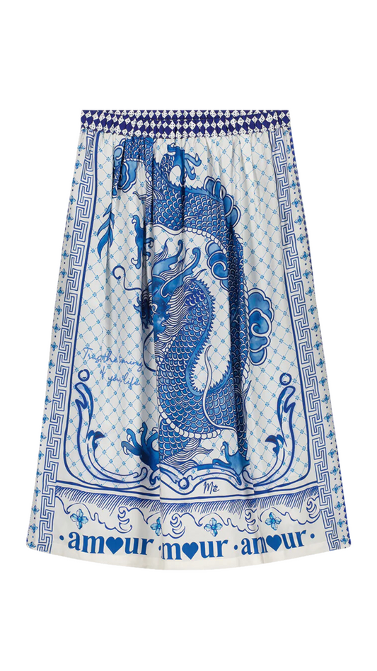 Vanessa Amalfi Coast Printed Skirt