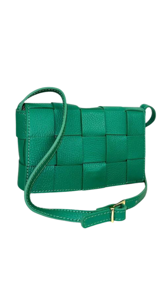 Woven Square Design Shoulder Bag