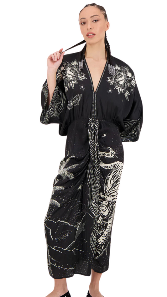 Sophia Black Magic Kimono Dress