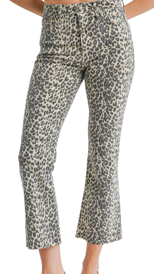 Leopard Demi Cropped Flare