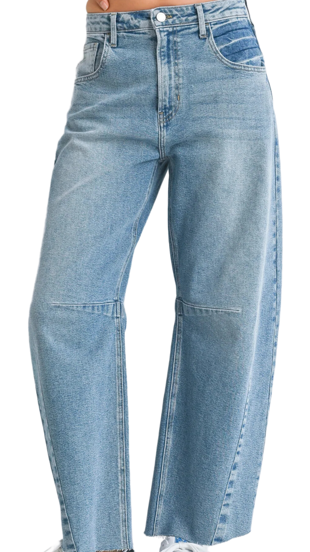 Seamed Barrel Jeans