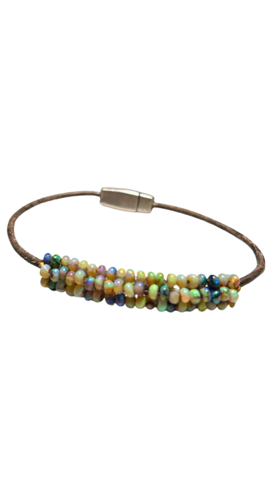 Mexican Opal Leather Bracelet