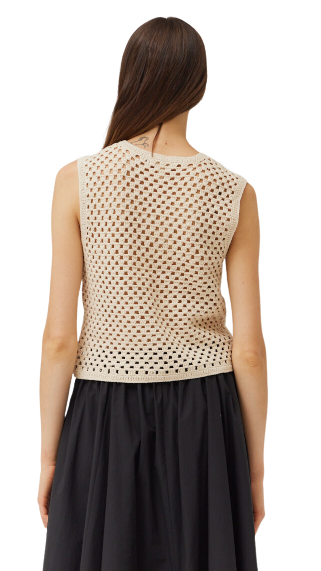 Cream Crochet Vest