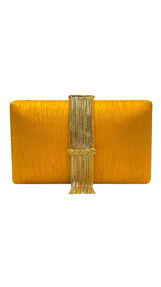 Gold Fringe Clutch