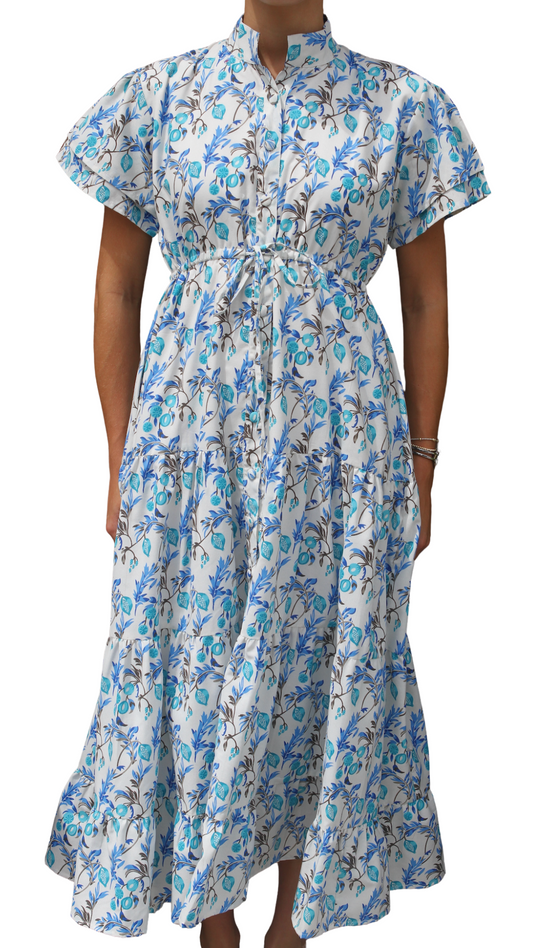 Joy Blue Floral Cotton Dress