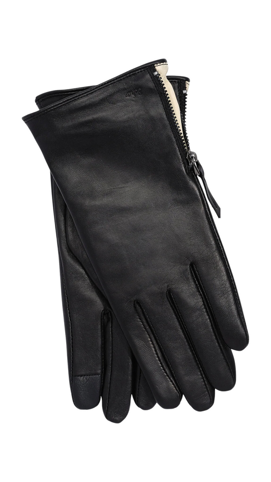 Leather Glove with Zipper