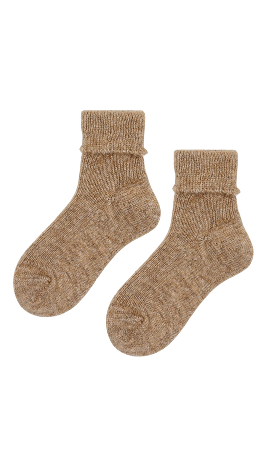 Shaggy Alpaca Turncuff Crew Sock