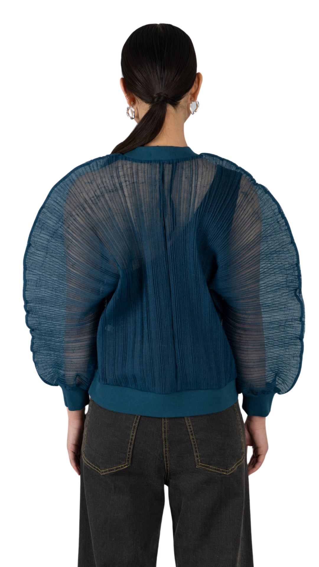 Pleated Organza Top