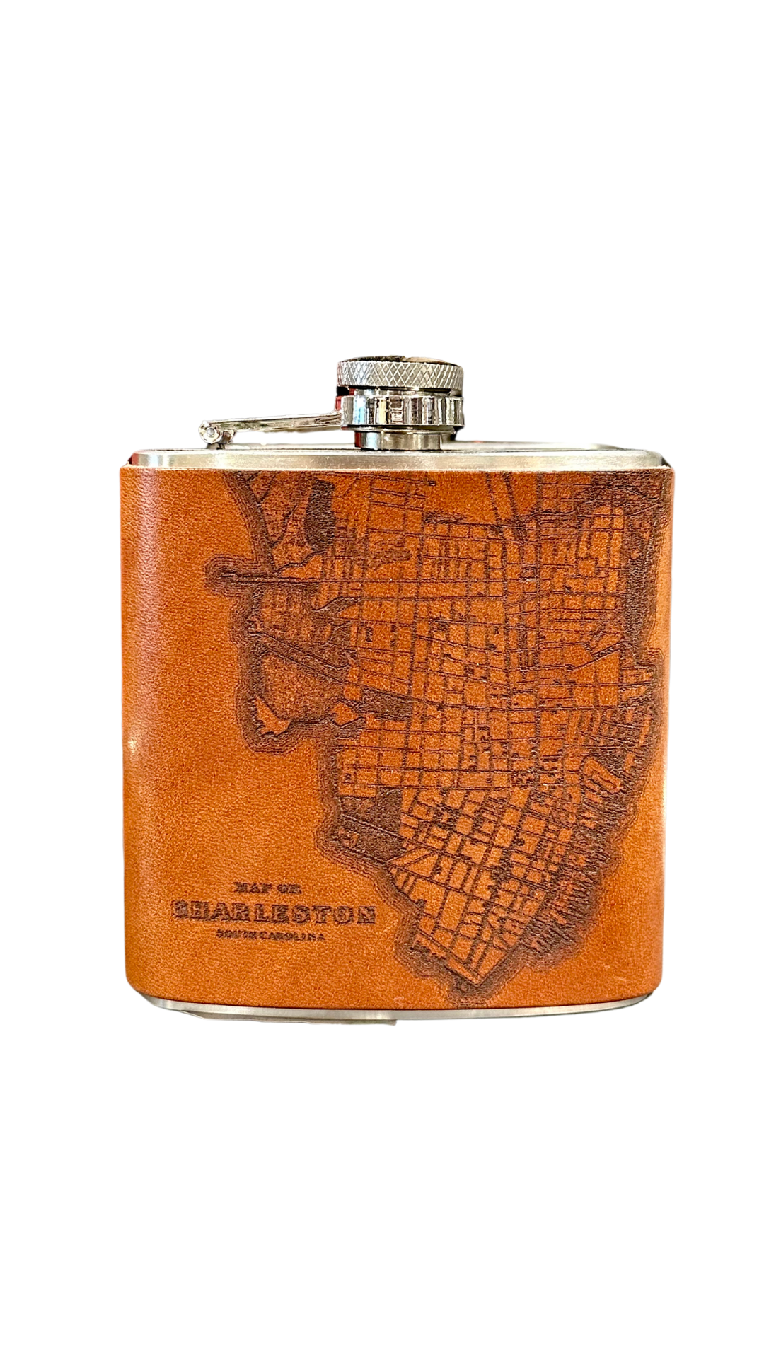 Charleston Map Flask - Tan