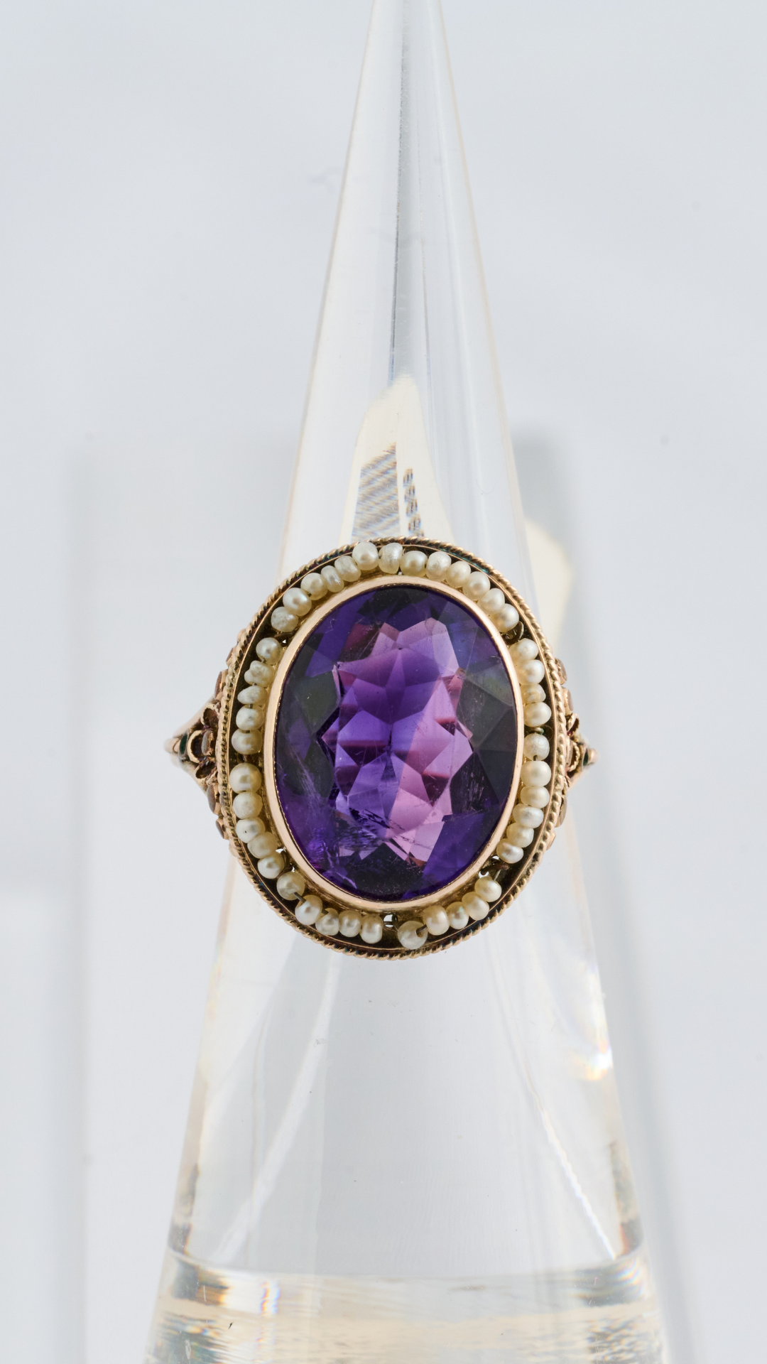 109 Amethyst Pearl Ring