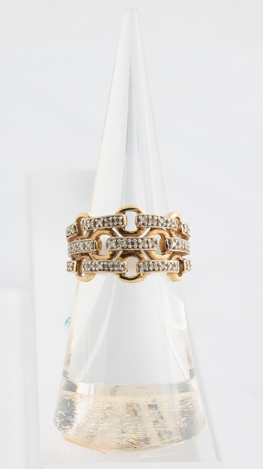 460 Horsebit Diamond Ring