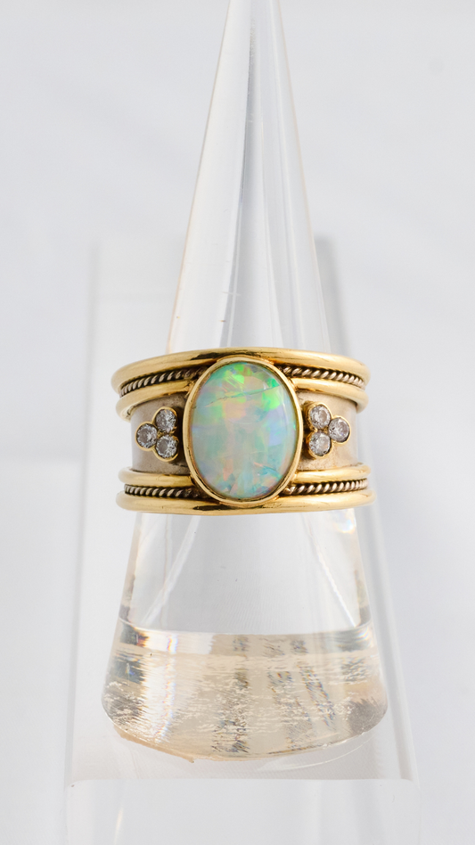 832 Opal Band Ring