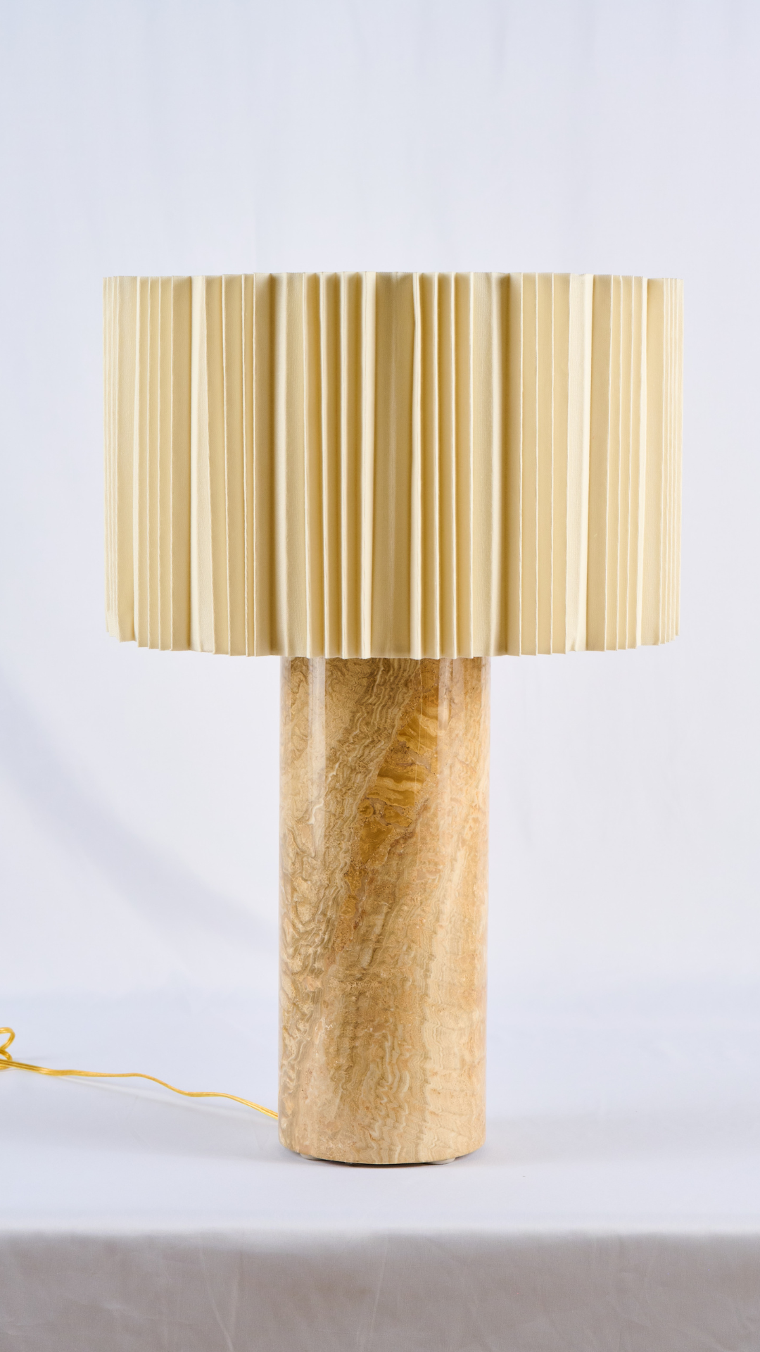 M43 Travertine Lamp Stand