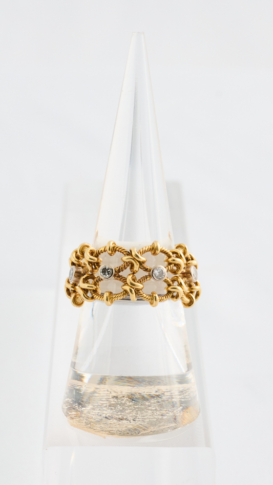 107 Etruscan Gold Diamond Ring