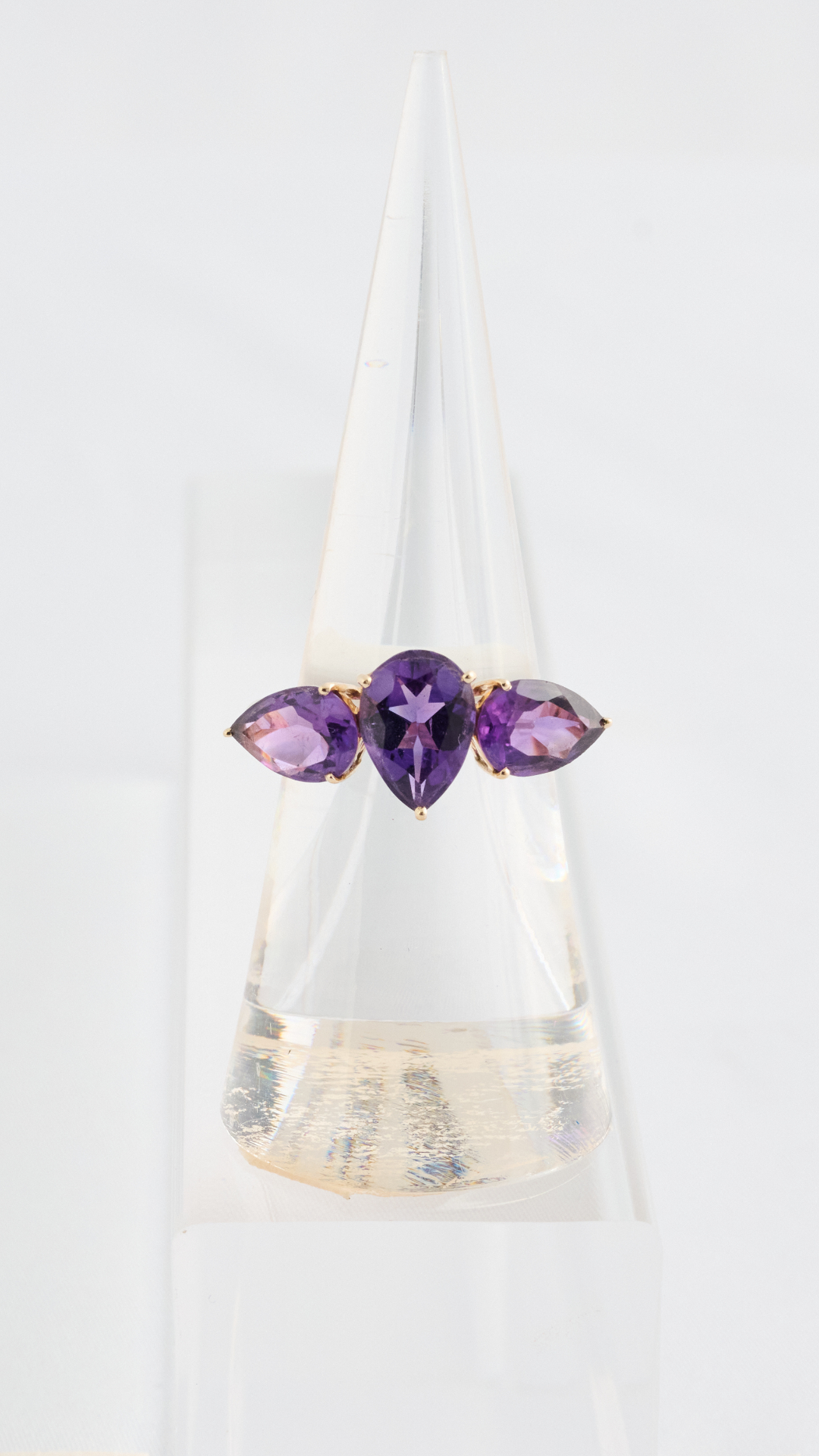 2 Amethyst Trilogy Ring