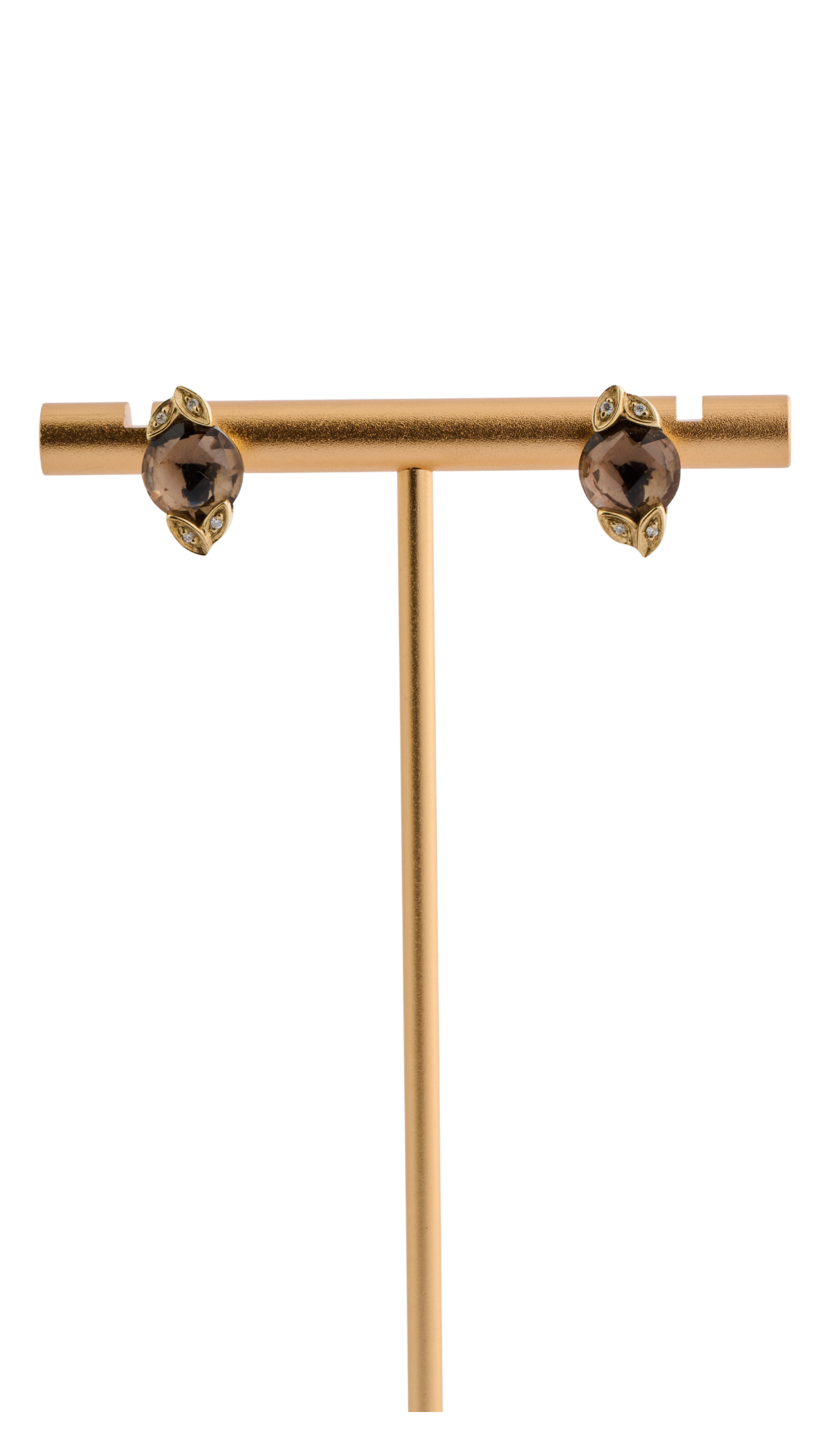 166 Smoky Quartz Stude Earrings