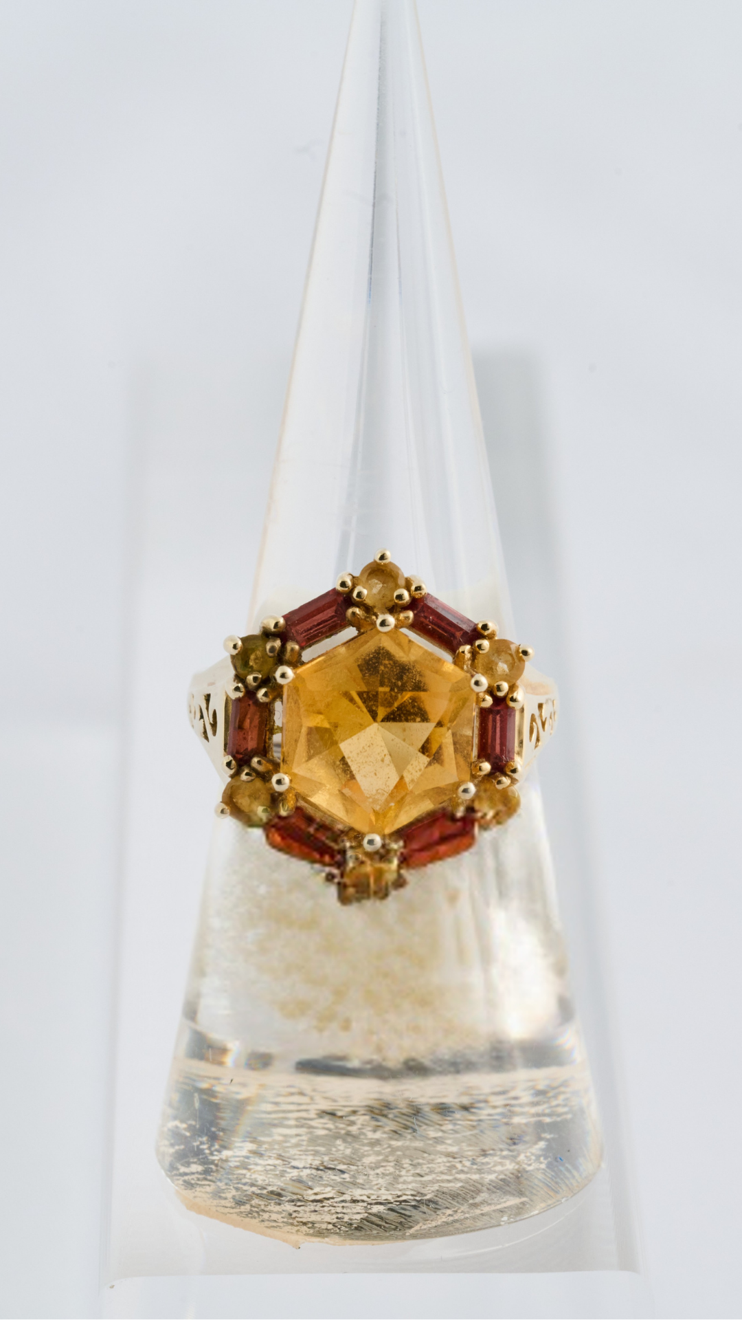20 Citrine & Garnet Dress Ring