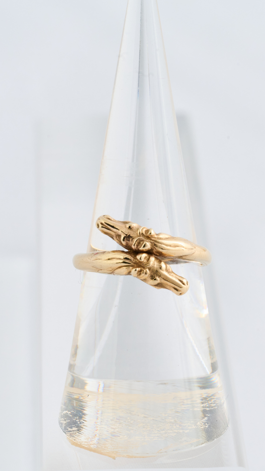 9ct Double Horses Ring