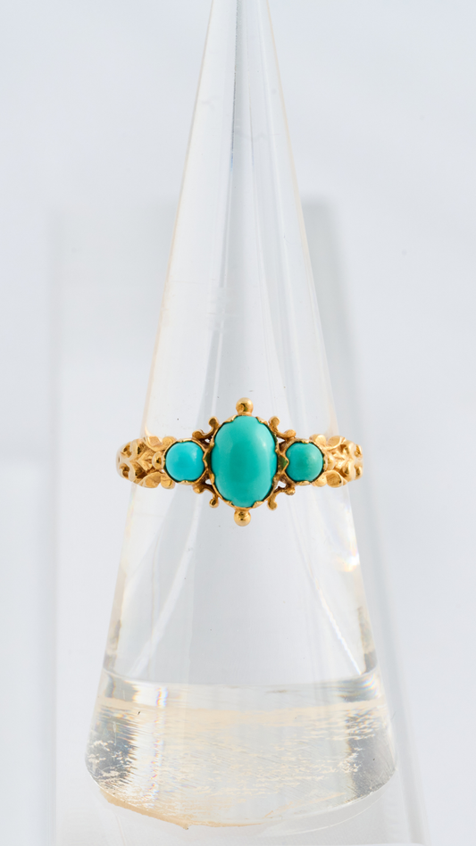 9ct Gold Turquoise Ring